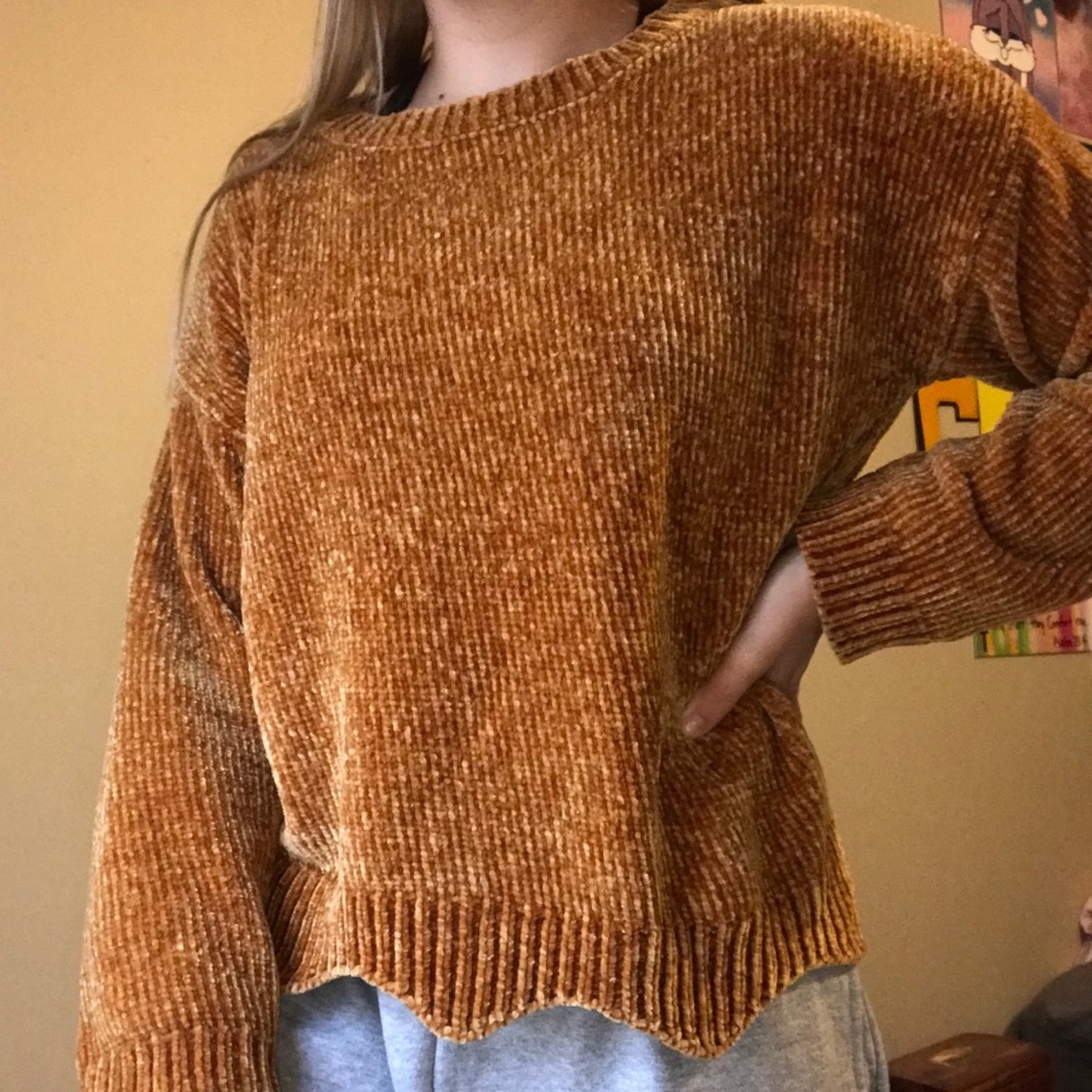 Gold, soft and silky sweater